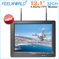 Feelworld 12.1inch 4: 3 Monitor Fpv with Non Bluescreen RCA HDMI, VGA Input for RC Toy Hobby